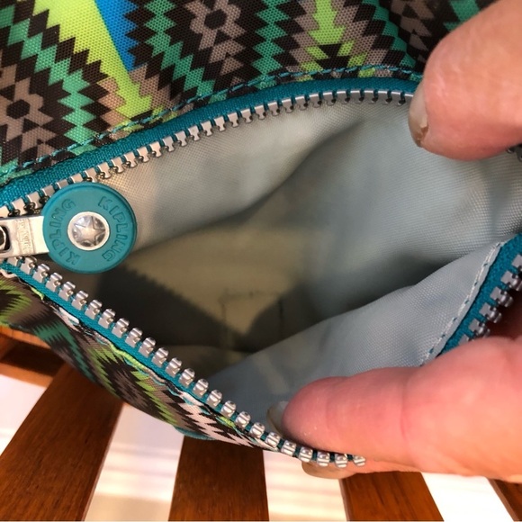 KIPLING Lucy, Crossbody Bag, Teal/White/Green/Black/Brown, 6.5”x8” - Picture 5 of 14